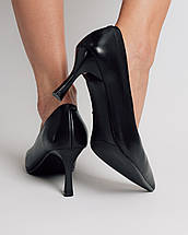 Туфлі жіночі на шпильці Melanda 9078608 чорна шкіра, фото 4