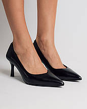 Туфлі жіночі на шпильці Melanda 9078608 чорна шкіра, фото 5