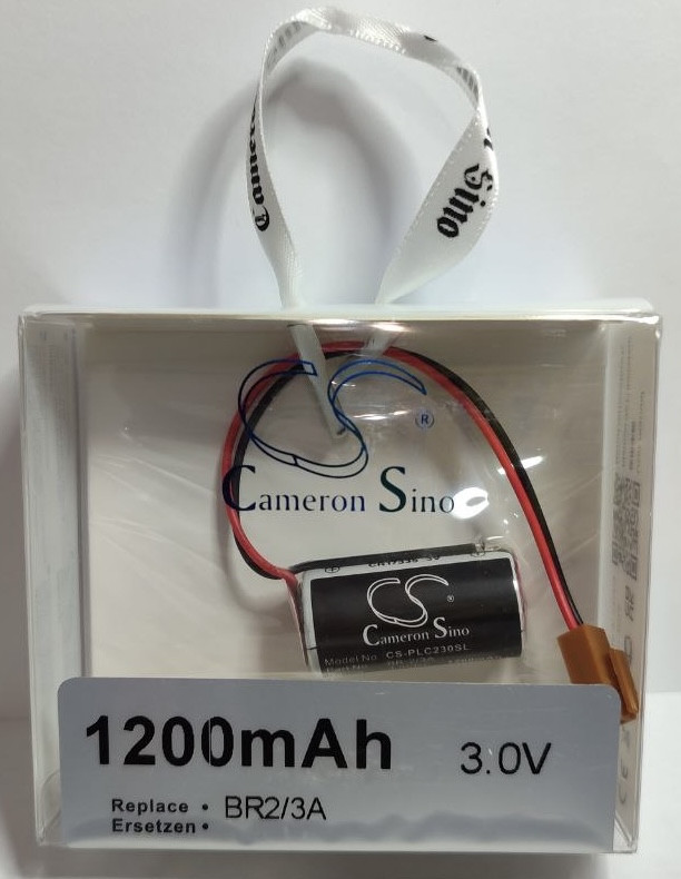 Батарейка Cameron Sino CS-PLC230SL ( Panasonic BR-2/3A) 3V з конектором, фото 1