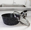 Ківшик 1.9 л*18 см Edenberg EB-8047 з антипригарним гранітним покриттям і кришкою, фото 5