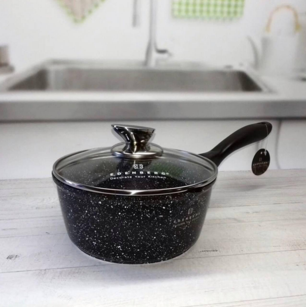 Ківшик 1.9 л*18 см Edenberg EB-8047 з антипригарним гранітним покриттям і кришкою, фото 1