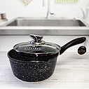 Ківшик 1.9 л*18 см Edenberg EB-8047 з антипригарним гранітним покриттям і кришкою, фото 3