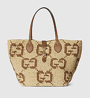 Gucci Woven medium tote bag Brown