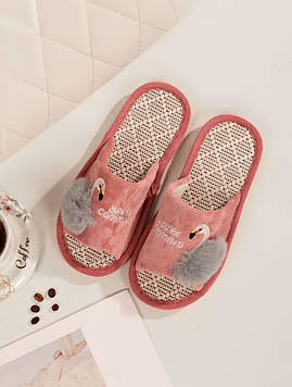Капці жіночі кімнатні рожеві код Тп172