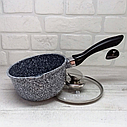 Ківшик 1.9 л*18 см Edenberg EB-8046 з антипригарним гранітним покриттям і кришкою, фото 3
