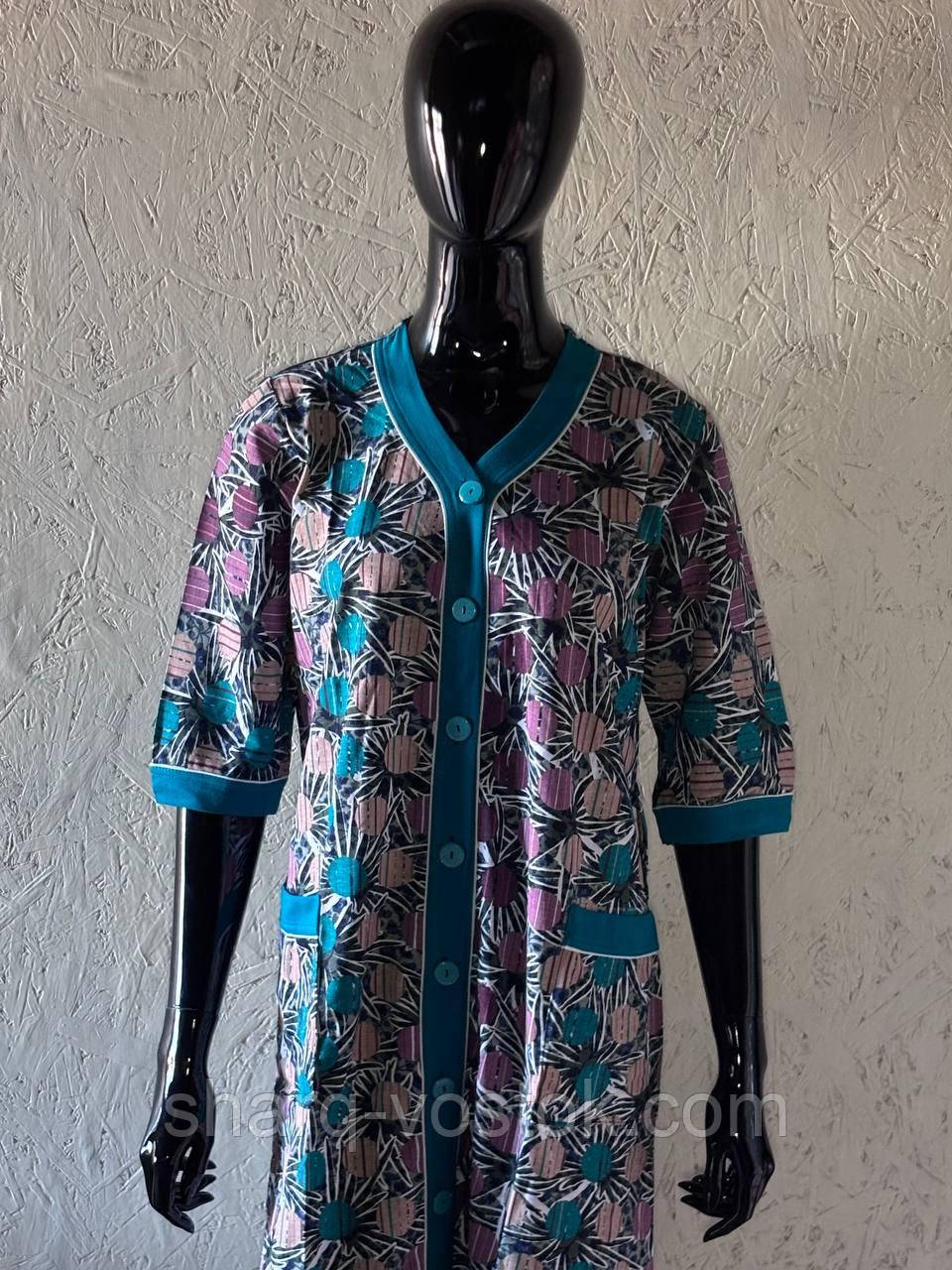 Халат жіночий з ґудзиком (52-60), фото 1