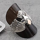 Срібна печатка Орел з золотими пластинами. Чоловіча каблучка перстень с золотом 375 срібло 925 21 розмір, фото 5