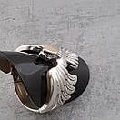 Срібна печатка Орел з золотими пластинами. Чоловіча каблучка перстень с золотом 375 срібло 925 21 розмір, фото 6