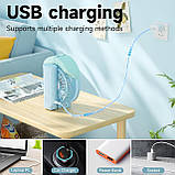 Портативний вентилятор HandFan з розпиленням, акумуляторний, портативний, 3 швидкості, розпилювач 55 мл, складний на 180°, з метал, фото 3