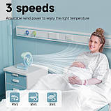 Портативний вентилятор HandFan з розпиленням, акумуляторний, портативний, 3 швидкості, розпилювач 55 мл, складний на 180°, з метал, фото 4