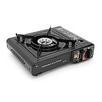 Портативна газова плита MS-155A, під газові балони бутан та пропан-бутан, Black, Box( пошкоджений кейс )