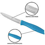 Набір ножів 3 шт з нержавіючої сталі для фруктів овочів і кемпінгу, фото 8