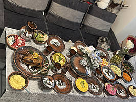 Різдвяний набір українського посуду Зима на 6 персон