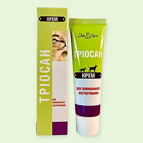Крем Тріосан для лікування алергічних, бактеріальних, грибкових хвороб шкіри собак і котівУкрзооветпромпостач упаковка - 20 г