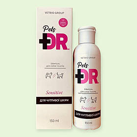 Шампунь для чутливої шкіри собак, котів і кішок 150мл Сенситів Vetbio Dr.Pets
