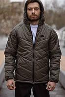 Чоловіча куртка The North Face хакі осіння весняна з капюшоном, Спортивна куртка TNF кольору хакі плащівка