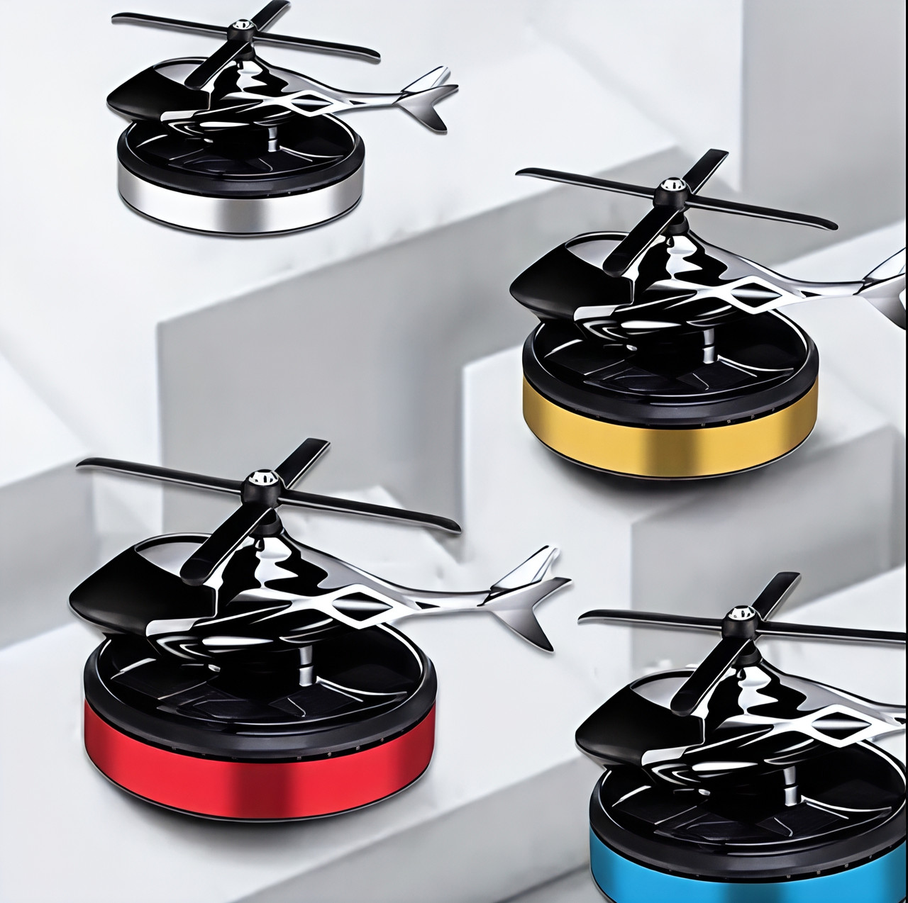 Ароматизатор автомобільний UFT "Вертоліт" на сонячній батареї 5 кольорів, фото 1