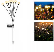 Садовий світильник на сонячних батареях 70 см з 8 LED, водонепроникний, декоративний світлячок для вулиці