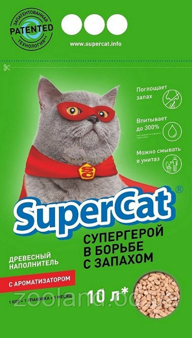 Super Cat Деревний наповнювач з ароматизатором, 3 кг