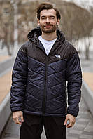 Чоловіча синя куртка The North Face осінка весняна з капюшоном, Спортивна демісезонна куртка TNF синього кольору плащівка
