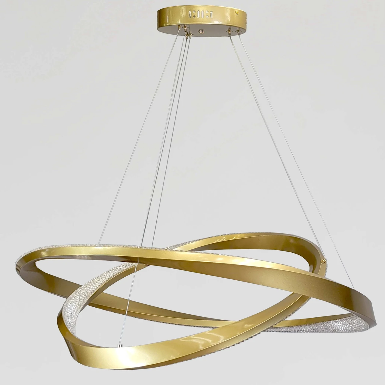 Підвісна люстра на два кільця YDH2200/80+60GD, фото 1