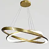 Підвісна люстра на два кільця YDH2200/80+60GD, фото 3