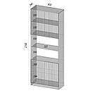 Шафа з полицями і тумбою знизу. Шир 80 см., фото 2