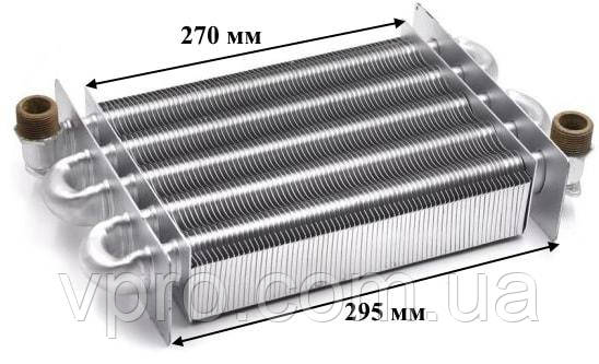 Монотермічний теплообмінник для котлів Zoom, Rens, Weller, Solly Primer, Electrolux 24 кВт (арт. AA10070005)