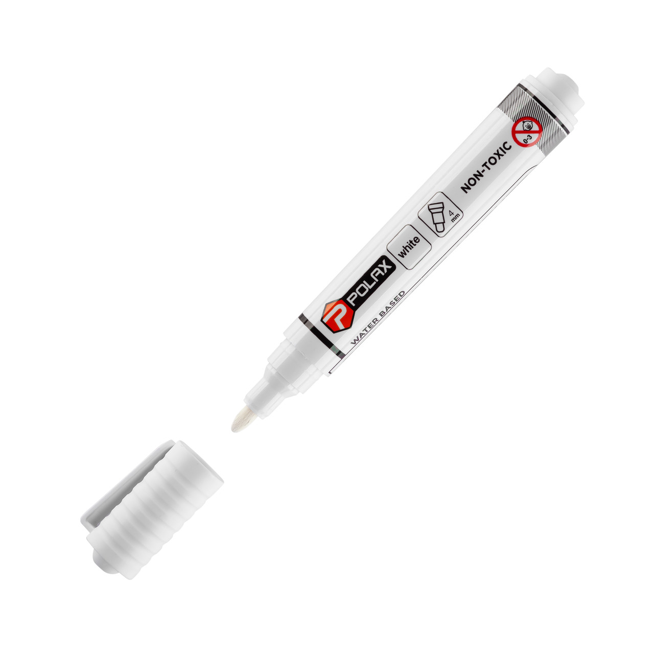 Маркер білий Polax 4мм (49-006), фото 1