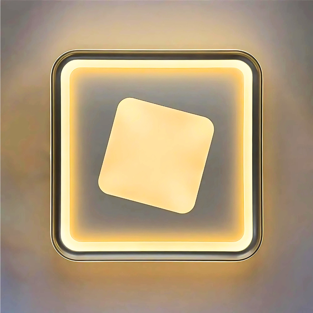 Квадратна LED люстра LUMINARIA 120W до 20 м² колір Білий + Сірий LAKE 120W S500, WH/GRAY, фото 1