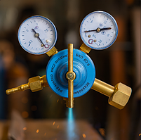 Редуктор з манометром кисневий БКО-50 (25 МПа) алюмінієвий корпус, великий, для зварювання та різання