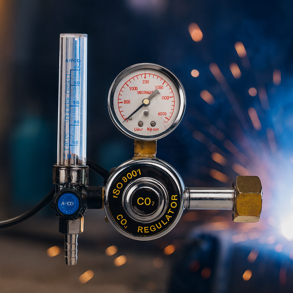 Проточний контролер витрати газу U30-AR40P-220 з нагрівачем 220В, універсальний (аргон/CO₂), фото 1