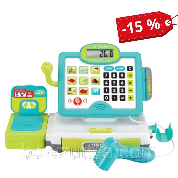 Касовий апарат Free 2 Play з мікрофоном, калькулятором, сканером і аксесуарами, фото 1