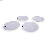 Набір білих тарілок 20см 4 шт, фото 4