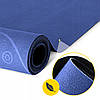 Килимок (мат) спортивний 4FIZJO замша 183 x 61 x 0.15 см для йоги та фітнесу Blue (P-5905973405713), фото 10