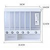Органайзер для сипких продуктів 10 л контейнер круп із кнопкою диспенсер 6 секцій для кухні, фото 5