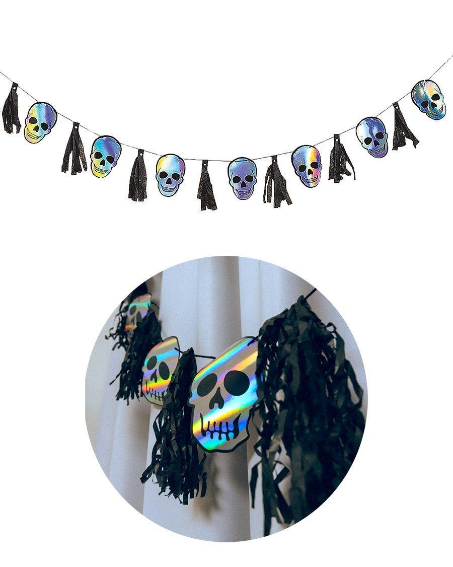 Гірлянда тассел з черепами 3м, фото 1