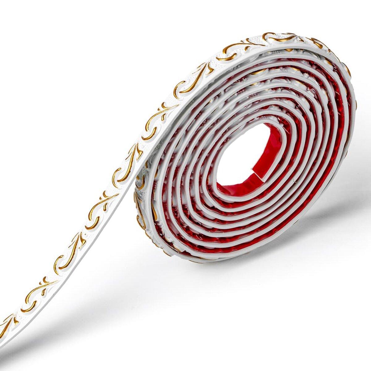 Молдинг 4950х20х7 мм Білий із золотом SW-00002678, фото 1