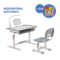 Комплект парта + стілець трансформери FunDesk Littonia Pink