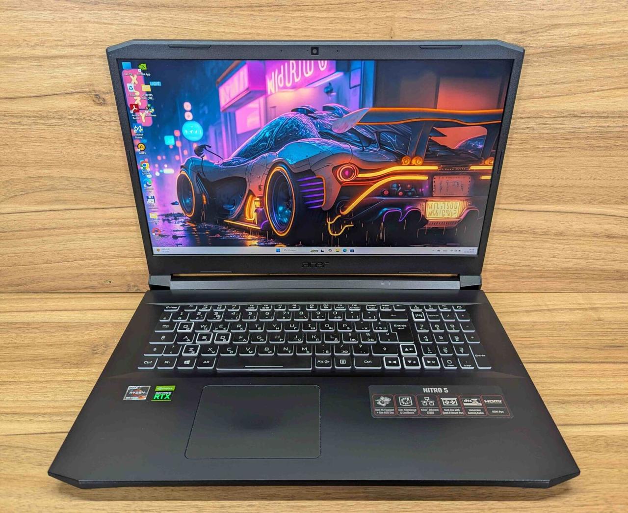 Б/в Ігровий ноутбук Acer Nitro 5 AN517-41 17.3" 1920x1080| Ryzen 7 5800H| 32GB RAM| 512GB SSD| RTX 3080 8GB