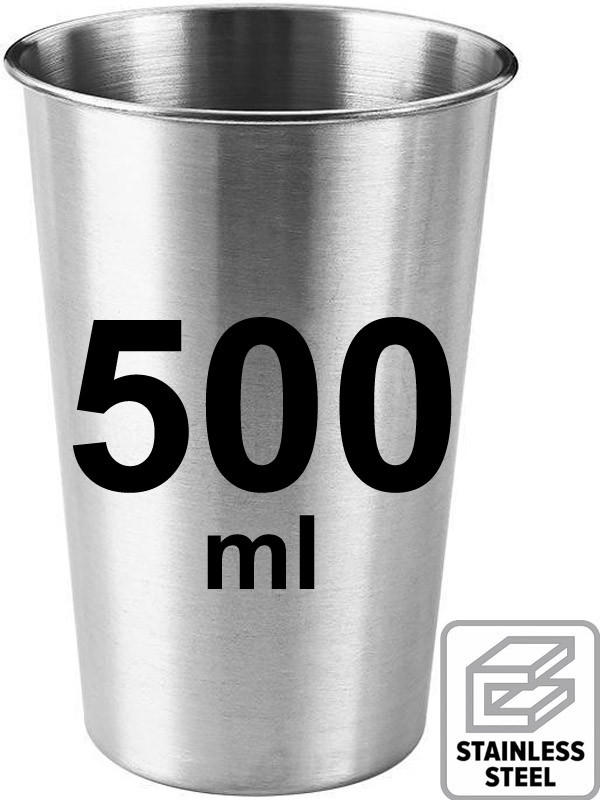 Стакан металевий із неіржавкої сталі — 450 мл