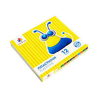 Пластилін дитячий «Захоплення» на 12 кольорів зі стеком, 192 г, ТМ Гамма-Н