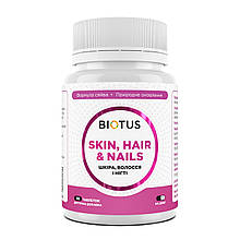 Шкіра, волосся та нігті, Skin, Hair & Nails, Biotus, 30 таблеток