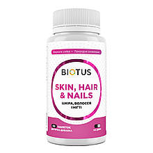 Шкіра, волосся та нігті, Skin, Hair & Nails, Biotus, 60 таблеток