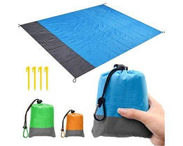 Пляжна підстилка антипісок 200 на 210 см з мішком для зберігання водовідштовхувальна легка