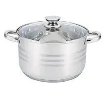 Каструля UNIQUE UN-5009 стильна з прозорою кришкою об'єм 9 л діаметр 28 см