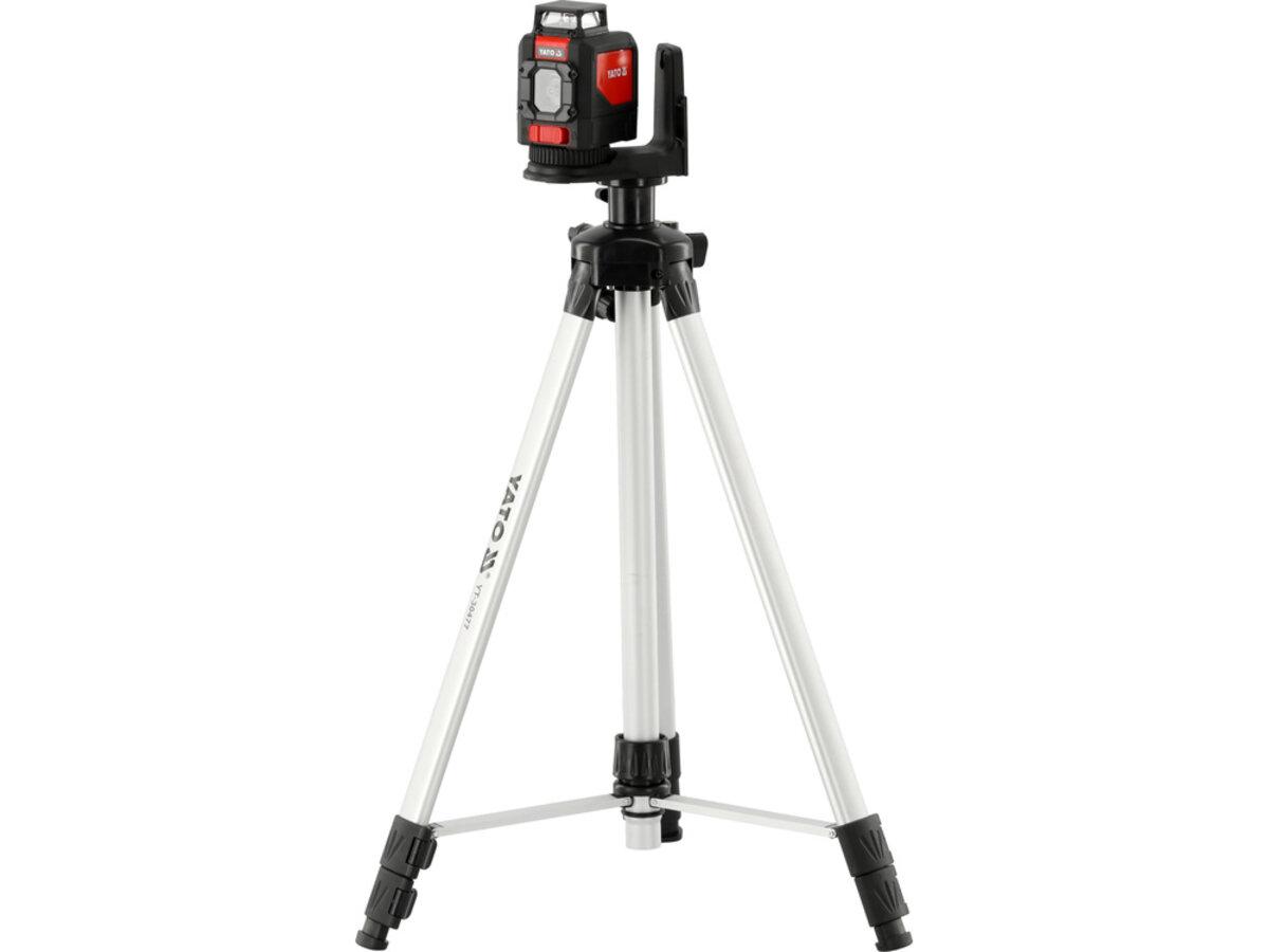 Нівелір лазерний самонівелюючий YATO : 5 зелен променів, точн- ±3 мм/ 10 м, дальн- 30 м з приладдям, фото 1