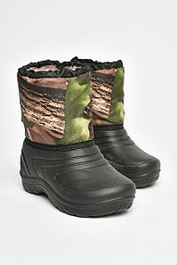 Дутики дитячі на хутрі чорного кольору 204963P