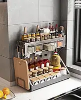 Органайзер для приправ Glaceon Двоярусна стійка Багатофункціональна сушарка для посуду та спецій