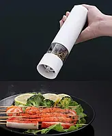 Електрична млинниця для спецій DISPENER кухонний подрібнювач 22*5,1см підсвітка нержавіюча сталь